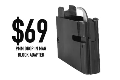 Ghost Firearms 9mm Drop In Magazine Block Adapter - $69
