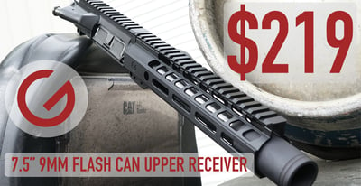 Ghost Firearms 7.5" 9mm Flash Can Upper Receiver - $219