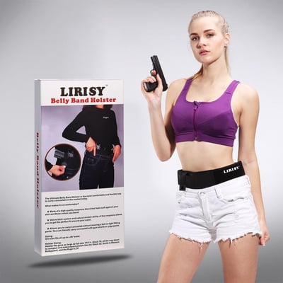 Lirisy Belly Band Holster for Concealed Carry Neoprene Waist Band Handgun Carrying System Elastic Hand Gun Holder - $11.99 (Free S/H over $25)