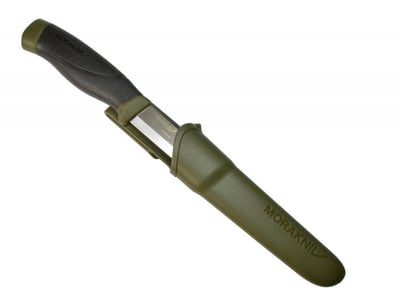  Morakniv Companion Fixed Blade Outdoor Knife with Sandvik  Stainless Steel Blade, 4.1-Inch, Military Green : Hunting Fixed Blade Knives  : Sports & Outdoors