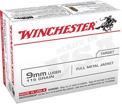Winchester Ammunition 9mm 115GR FMJ 100rds - $25.89 ($9.99 S/H on Firearms / $12.99 Flat Rate S/H on ammo)