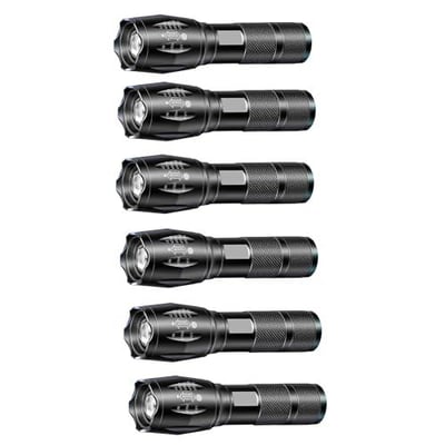 Ploarnovo LED Tactical Flashlights - High Lumen, 5 Modes, Zoomable Beam, Mini Flashlights for EDC and Emergency Use,6-Pack - $14.99 + FREE Shipping