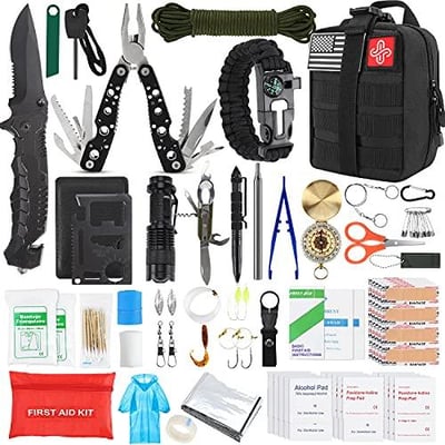 KOSIN Survival Gear and Equipment,100 Pcs Survival Kit - $29.69 after 10% off code on site (Free S/H over $25)