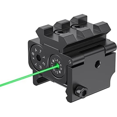 EZshoot Compact Tactical Green Laser Sight with Rail Mount Low Profile - $18.19 w/code "EYN259UE" (Free S/H over $25)