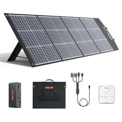 BALDR Solar Panels 200W Monocrystalline Portable Folding Solar Charger for Solar Generators and Portable Power Stations - $129.59 (Limited time deal) + FREE Shipping