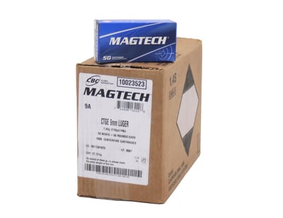 Magtech 9A Range/Training 9mm 115 gr FMJ 1000rd Case - $248.88 + Free Shipping
