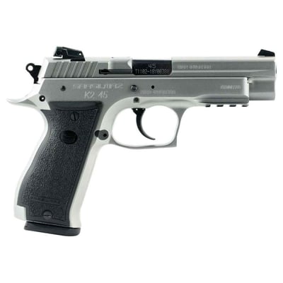 SAR USA K2 Steel Framed Pistol .45 ACP 4.7" 14rd, Stainless - $449.99 