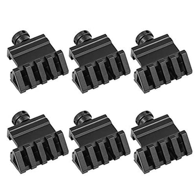 Gogoku 6-Pack 45 Degree Rail Mount 4 Slots Fits 20mm Rail for Flashlights Laser Red Dot Sight Optics - $8.99 50% off with code "Y8XLETIC" + FREE Shipping