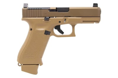 Glock 19X MOS 9mm 4.02" 17/19rd Pistol, Ameriglo Tall Sights, Coyote - $669.99 