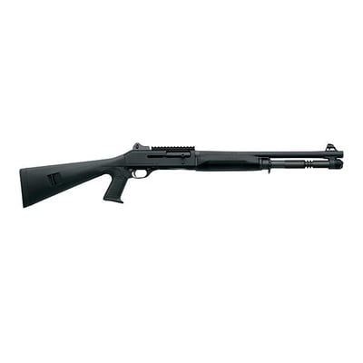 Benelli M4 Tactical Shotgun w/Rail, 18.5" Barrel, Black, Pistol Grip, Ghost-Ring Sight - $1899