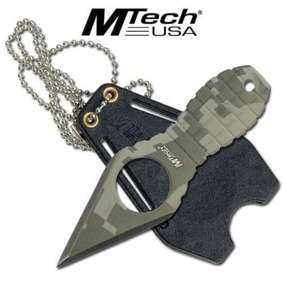 MTech USA MT-588DG Fixed Blade Neck Knife, Green Digital Camo Blade and Grenade-Style Handle, 4-1/4-Inch Overall - $7.72 (Free S/H over $25)