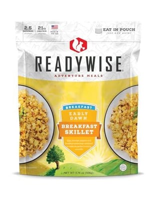 READYWISE - Outdoor Breakfast Skillet, 2.5 Servings, Pack of 1, Emergency Preparedness, Shelf-Stable, MRE, Snack Pack, Survival Food, Emergency Meal for Backpacking, Camping, and Hiking - $5 + FREE Shipping