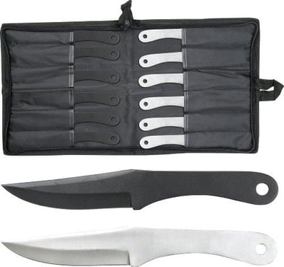 Perfect Point Throwing Knife Set 12 Knives, Silver and Black Blades, Steel Handles, 8-1/2" Overall - $28.09 (Free S/H over $25)