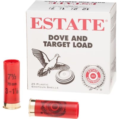 Estate Cartridge 12 Gauge Dove and Target 7.5 Shotshells 25-Round - $8