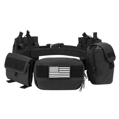 EZshoot Tactical Duty Belt Multifunctional 7 in 1 with Accessories Pouches Black w/code - $24.59 "TA2ALOBJ" + FREE Shipping