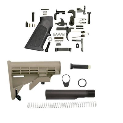 AR-15 Lower Build Kit - Tan Stock - $59.95 