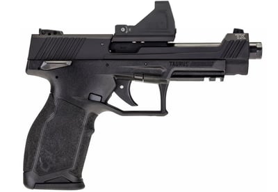 Taurus TX22 Competition 5.25" Threaded Barrel 22 LR 3x16rd Magazines, Optics Ready Manual Safety Pistol w/ RFX11 Green Dot - $499.99 