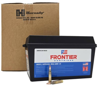 Hornady Frontier XM193 5.56 Nato 55 Grain FMJ 600 rd CASE - $299.99 