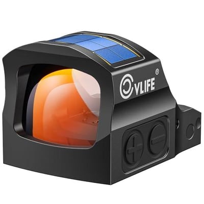 45% off CVLIFE Solar Auto-Brightness Red/Green Dot Sight for RMS RMSc, Circle & 2MOA Dot Motion Awake Reflex Sight Optics for Compact Pistol, 3000G Shockproof with Adapter for RMR/MOS/Picatinny w/code 528G3GOK - $78.09 + FREE Shipping