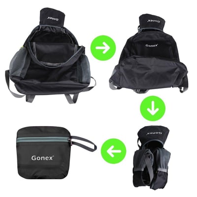 Gonex Packable Handy Lightweight Travel Backpack Black - $0 shipped (Free S/H over $25)
