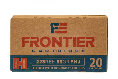 Hornady Frontier 223 Remington 55gr Full Metal Jacket Boat Tail Ammo - Box of 20 - $9.99