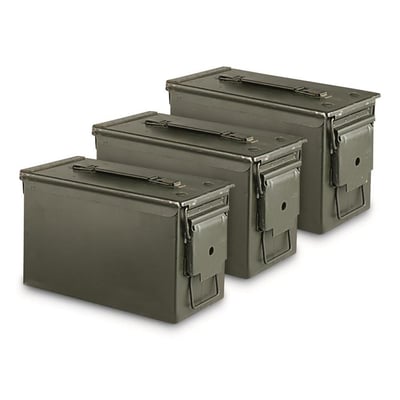 3 Pack U.S. Military Surplus Waterproof M2A1 .50 Caliber Ammo Can, Used - $42.79 (Buyer’s Club price shown - all club orders over $49 ship FREE)