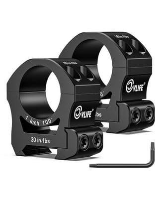 CVLIFE 1 inch Scope Rings Medium Profile Precision Mount - Compatible with Picatinny Rails - 20mm See Through Rifle Scope Mount - 2 Pieces - $13.99 + FREE Shipping
