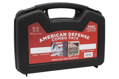 Hornady American Defense 9mm 115gr XTP Ammo & Pistol Case Combo Pack - $109