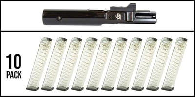 BCG + Mag Bundle: Kaw Valley Precision 9MM Blow Back Bolt Carrier Group + 10 - Pack ETS 9MM, 31 Round Magazine, Smoke Finish - $299.99 (FREE S/H over $120)