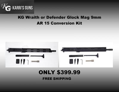 KG Wraith or Defender AR15 Glock Mag 9mm Conversion Kit With TorkMag Mag Block Free Shipping - $399.99