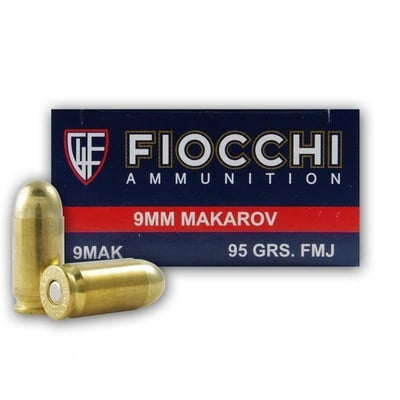 Fiocchi USA 9mm Makarov 95-Gr. FMJ 50 Rnd - $26.59 (Buyer’s Club price shown - all club orders over $49 ship FREE)