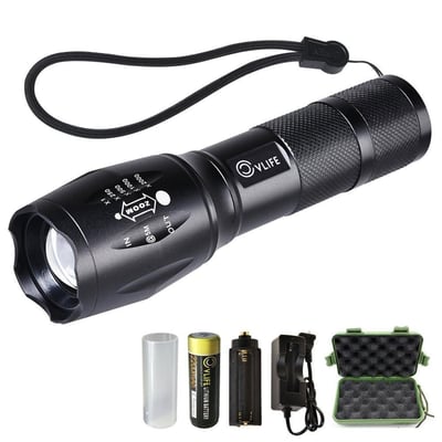 A100 CREE XML T6 LED Flashlight with Rechargeable Battery, Charger & Case - $11.05 + Free S/H over $25 (Free S/H over $25)