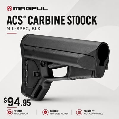 ACS Carbine Stock Mil-Spec, BLK - $94.95