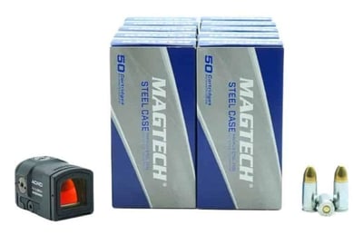 BUNDLE DEAL: Aimpoint ACRO P-2 Red Dot Pistol Sight and 500 Rounds of Ammo - $609.99 after code: GUNDEALS10