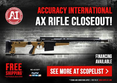 Accuracy International AX Rifle Closeout - Huge Savings On AI AX338 And More + Free S&H - Shop Now!