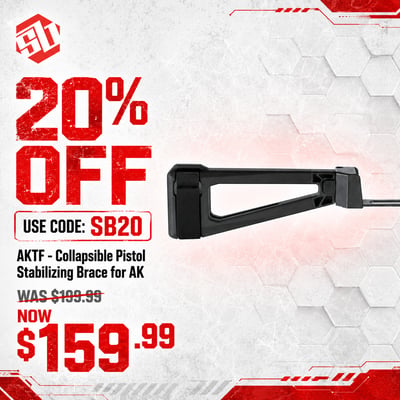 SB Tactical AKTF - Collapsible Pistol Stabilizing Brace for AK - $159.99(CODE:SB20)