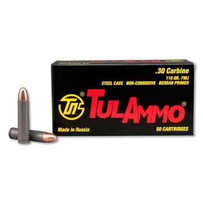 TulAmmo .30 Carbine Full Metal Jacket, 110 Grain, 1990 fps, 1000 Round Bulk Case,TA301110 - $285.99 (Buyer’s Club price shown - all club orders over $49 ship FREE)