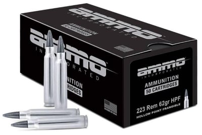 AMMO INC .223 62gr HPF Hollow Point Frangible Rifle Ammunition 500rd Case - $295