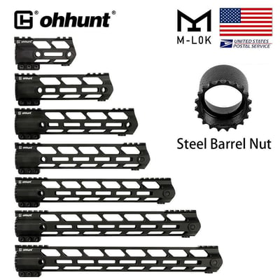 ohhunt AR15 Lightweight M-LOK Handguards 4" 7" 9" 10" 12" 13.5" 15" - From $18.99 after code "5OFF" (Free Shipping)