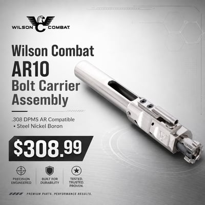 Wilson Combat AR10 Bolt Carrier Assembly 308 DPMS AR compatible Steel Nickel Boron - $308.99 