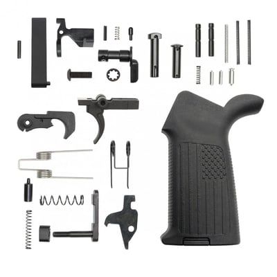 AR-15 Lower Receiver Parts Kit W/ A2 'USA FLAG' Pistol Grip - $49.99  (Free Shipping)