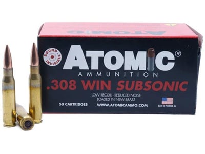 Atomic Ammo - 308 Win - 175 Grain - Subsonic - HPBT - 250 Rd - $379 with code GUNDEALS10