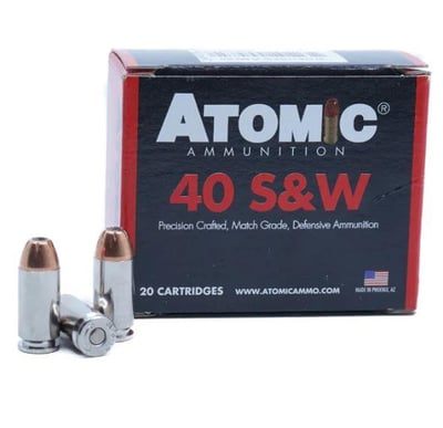 Atomic Ammo - 40 S&W - 155 Grain - JHP - 20 Rd - $21.96