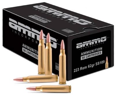 Ammo Inc Match .223 Rem 62 Gr SS109 Rifle Ammunition 50rds - $18.75