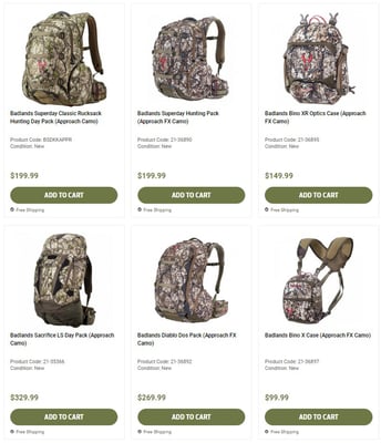 Badlands Hunting Packs, Sport Optics Accessories And Apparel - 25% Off With Code "SAVE25" (Free S/H)
