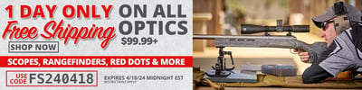 Free Shipping on Qualifying Optics over $99.99 with coupon code "FS240418" @ Natchez Shooting & Outdoors