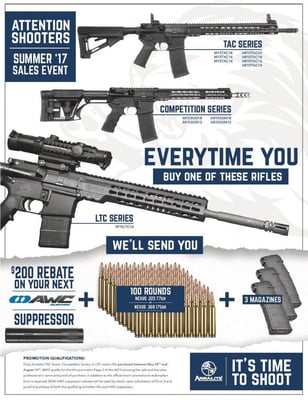 Armalite MIR - Receive $200 Rebate for purchase of AWC Suppressor + Free 100rd .223 Rem or .308 Win Ammo + 3 Magazines