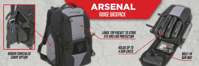 Allen Arsenal Handgun Range Backpack, Multicolor - $54.77 (Free S/H over $25)