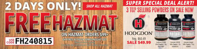 Limited Time Only - No HAZMAT Fee over $99.99 w/Code "FH240815" @ Natchez Shooting & Outdoors