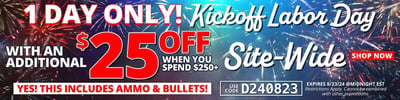 $25 Off When You Spend $250 with coupon "D240823" @ Natchez Shooting & Outdoors